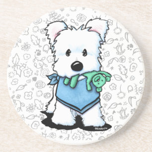 KiniArt Westie Terrier Dessous de verre