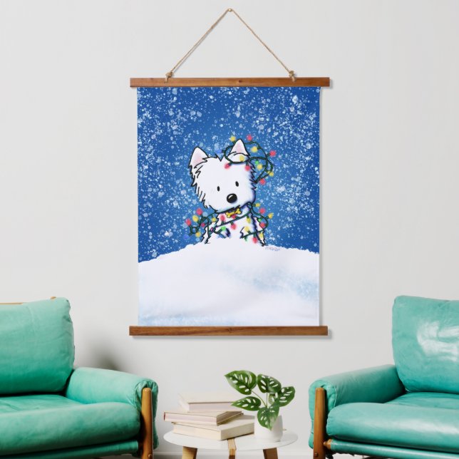 KiniArt Westie Terrier Hanging Tapestry (Living Room)