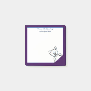 KiniArt Westie Terrier Post-it Notes