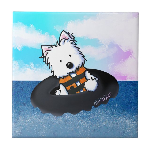 KiniArt Westie Terrier  Tile (Front)