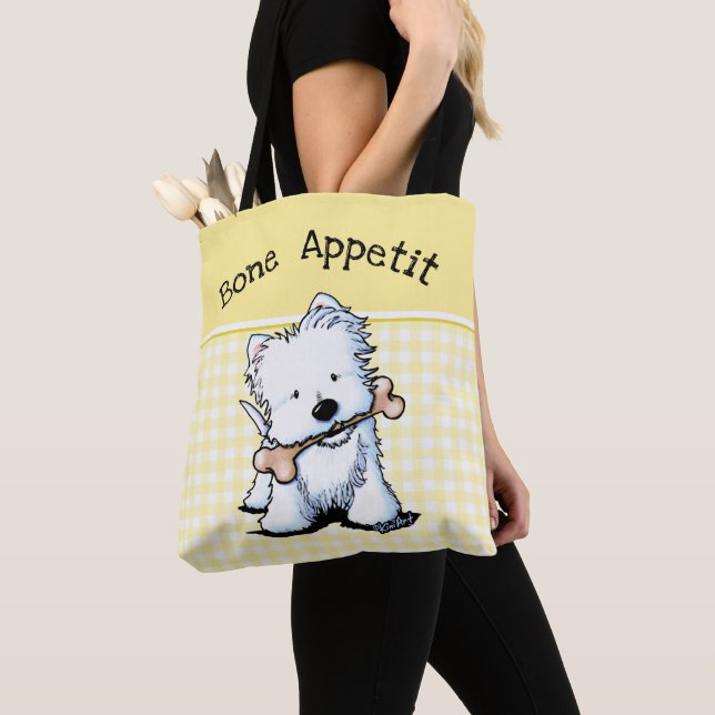 KiniArt Westie Terrier Tote (Close Up)