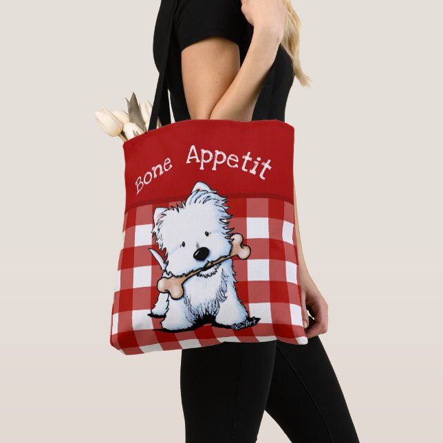 KiniArt Westie Terrier Tote Bag (Close Up)