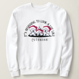 KiniArt Westie Trio Christmas Sweatshirt