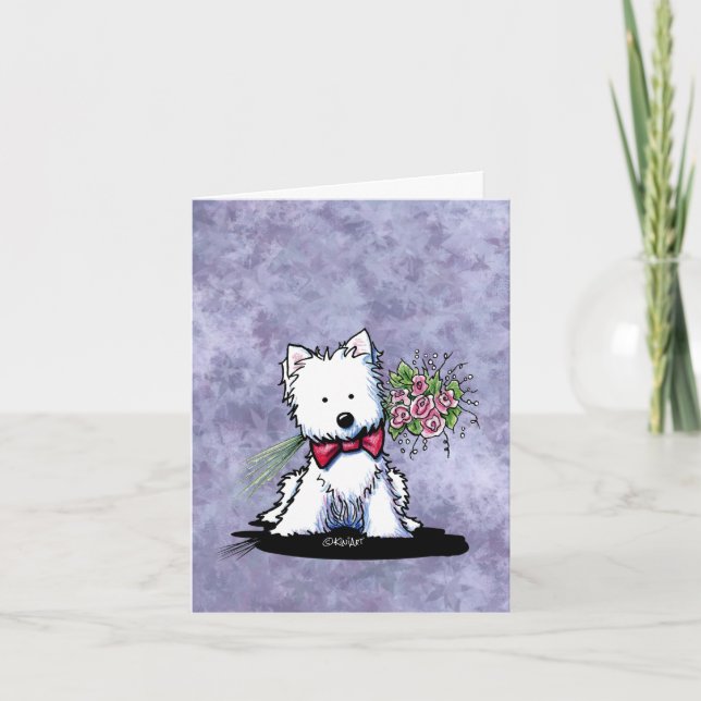 KiniArt Westie Valentine Card (Front)