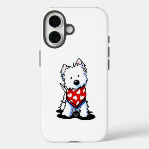 KiniArt Westie Valentine iPhone 16 Case
