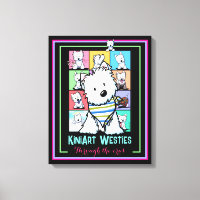 KiniArt Westies Eras Stretched Canvas Print