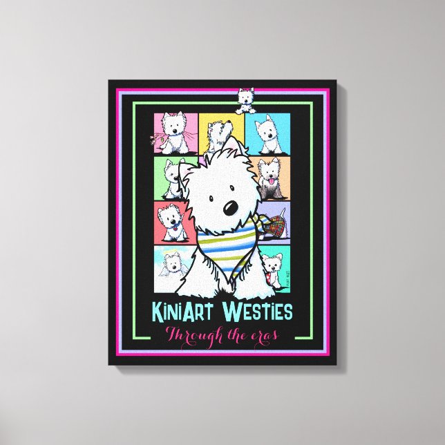 KiniArt Westies Eras Stretched Canvas Print (Front)