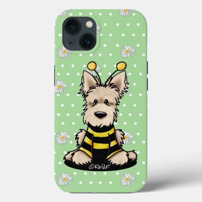 KiniArt Wheaten Scottish Bee iPhone Case (Back)