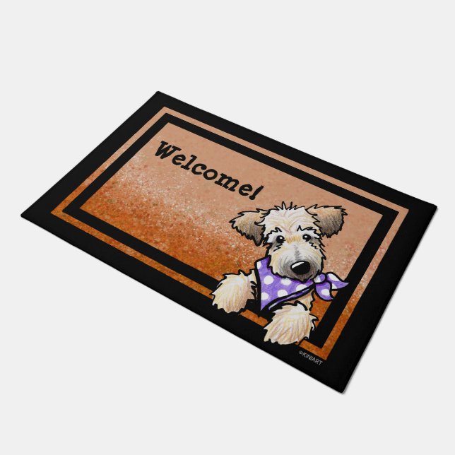 KiniArt Wheaten Terrier Doormat (Angled)