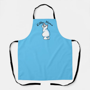 KiniArt White Cat Apron