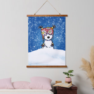 KiniArt Winter Westie Hanging Tapestry