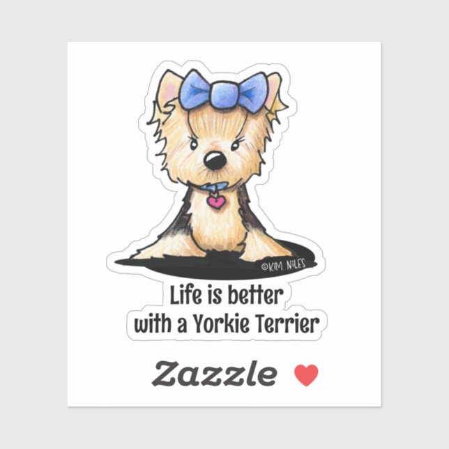 KiniArt Yorkie Sticker (Sheet)