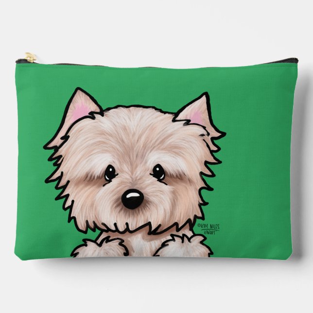 KiniArt Yorkie Terrier Accessory Pouch (Front)