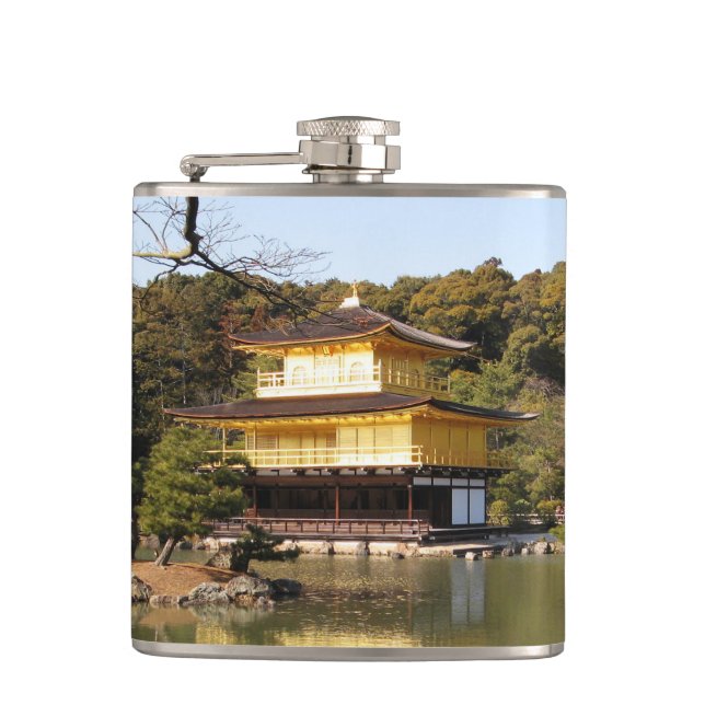Kinkaku-ji 金閣寺 Temple of the Golden Pavilion Hip Flask (Front)