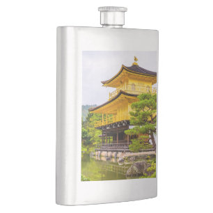 Kinkaku-ji, golden pavilion, Kyoto Hip Flask