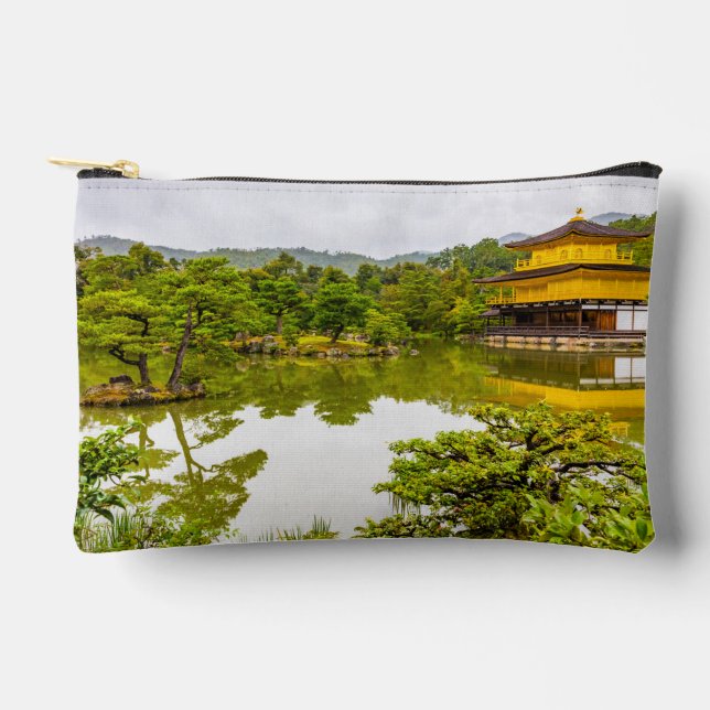 Kinkaku-ji Or Golden Pavilion And Pond, Kyoto Accessory Pouch (Front)