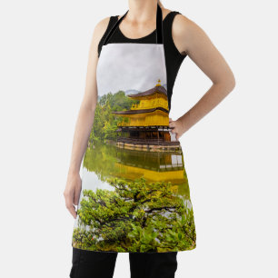 Kinkaku-ji Or Golden Pavilion And Pond, Kyoto Apron