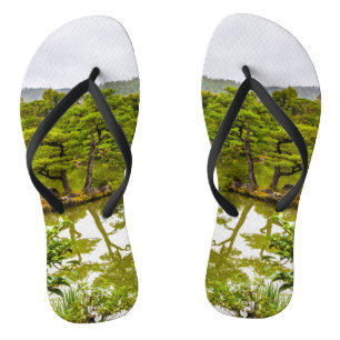 Kinkaku-ji Or Golden Pavilion And Pond, Kyoto Flip Flops