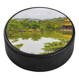 Kinkaku-ji Or Golden Pavilion And Pond, Kyoto Hockey Puck