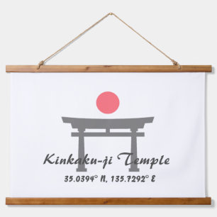 Kinkaku-ji Temple Latitude  Longitude  Hanging Tapestry