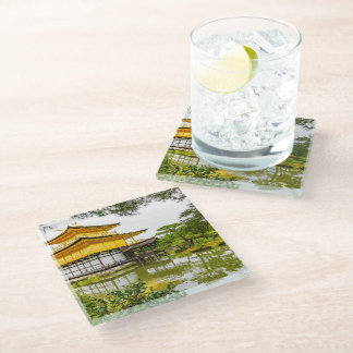 Kinkaku-ji, the golden pavilion, Kyoto Glass Coaster