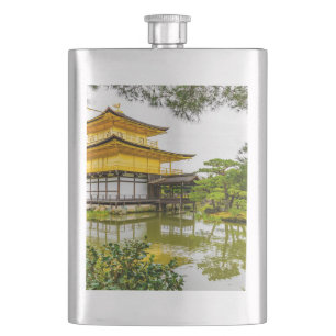 Kinkaku-ji, the golden pavilion, Kyoto Hip Flask