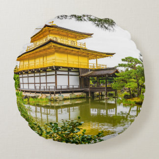 Kinkaku-ji, the golden pavilion, Kyoto Round Pillow