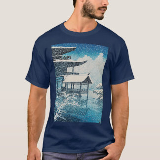Kinkakuji in Snow by Kawase Hasui T-Shirt