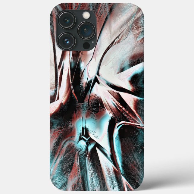 kinked brown red to blue pixelated drizzle texture Case-Mate iPhone case (Back)