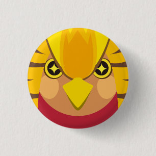 Kinkei-Golden pheasant 1 Inch Round Button