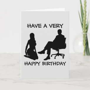 KINKY BIRTHDAY CARDS FOR HER, KNEELING WOMAN