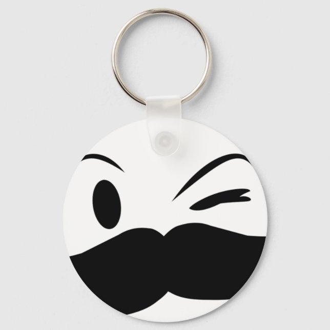 Kinky Moustache Keychain (Front)