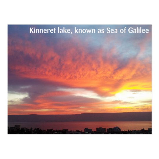 Kinneret lake, known as Sea of Galilee Postcard