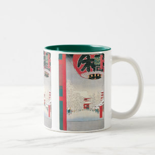 Kinryuzan Temple, Asakusa, 1856 Two-Tone Coffee Mug