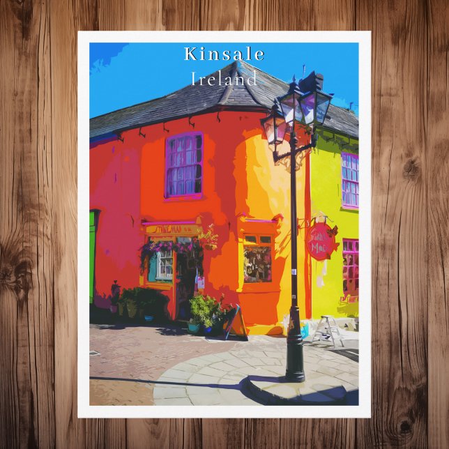 Kinsale Cork Ireland Retro Style Postcard (Kinsale Cork Ireland Retro Style Postcard
)