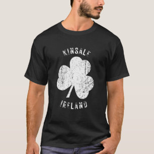 Kinsale Cork Ireland Vintage Shamrock Distressed L T-Shirt