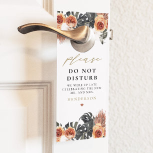 KINSLEY Boho Terracotta Do Not Disturb Hotel Door  Door Hanger