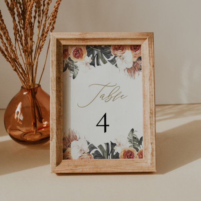 KINSLEY Boho Terracotta Dry Palm Table Numbers (Creator Uploaded)