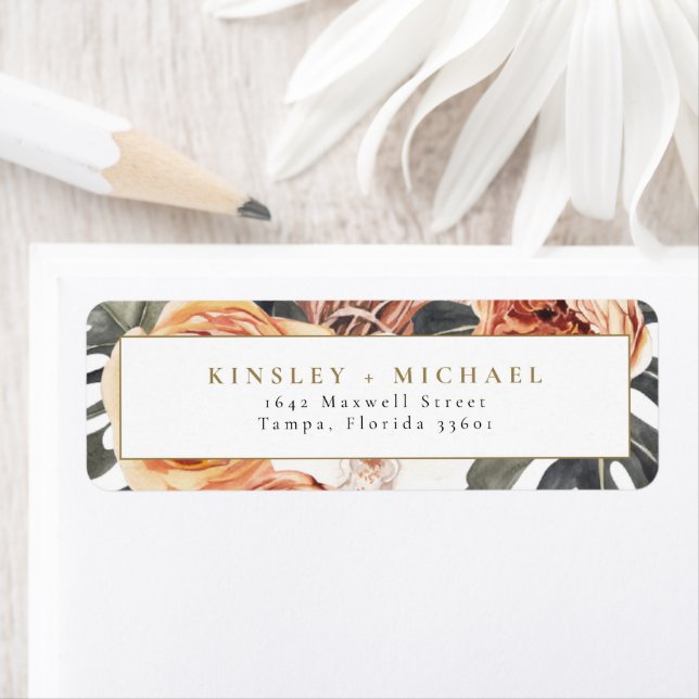 KINSLEY Boho Terracotta Tropical Return Adresse La (En situation)