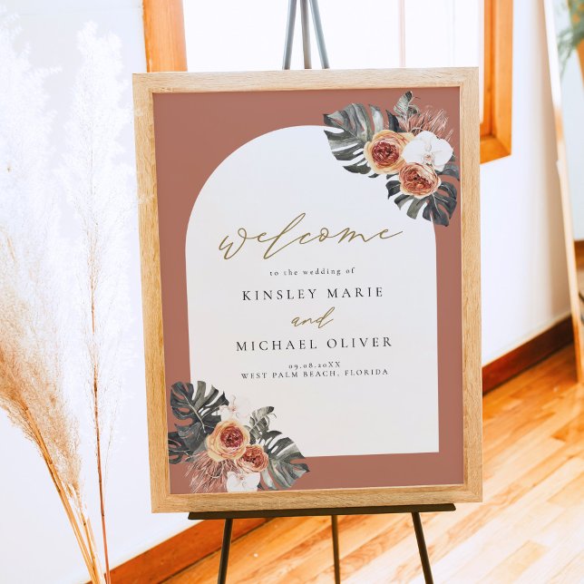 KINSLEY Boho Terracotta Wedding Welcome Poster (Creator Uploaded)