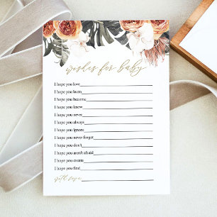 KINSLEY Boho Terracotta Wishes for Baby Game Card