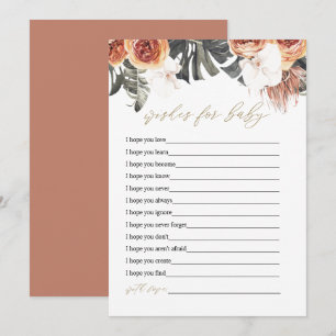 KINSLEY Boho Terracotta Wishes for Baby Game Card
