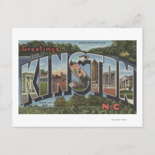 Kinston, North Carolina - Large Letter Scenes Postcard