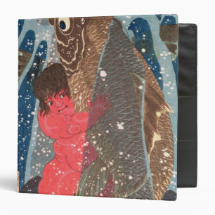 Kintoki Swims up the Waterfall Binder