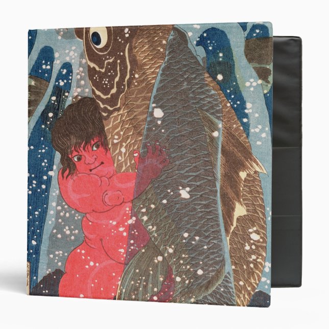 Kintoki Swims up the Waterfall Binder (Front/Inside)