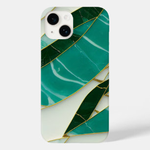 Kintsugi Aesthetic Jade marble Case-Mate iPhone 14 Case