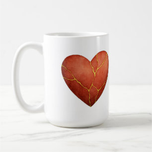 Kintsugi heart  coffee mug