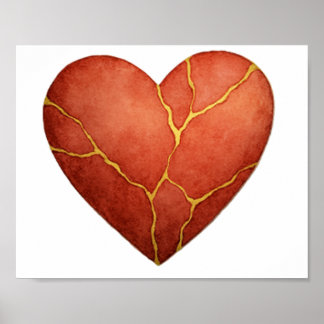 Kintsugi heart poster