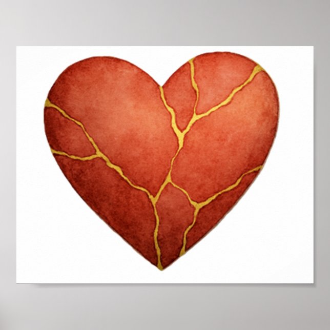 Kintsugi heart  poster (Front)