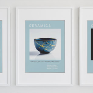 Kintsugi Potter Poster Series   Soft bluePoster